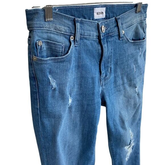 Hudson Midrise Tally Skinny Jeans Raw Hem Crop 28 - Excellent - Picture 15 of 16